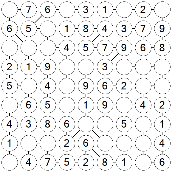 Chain Sudoku - Easy