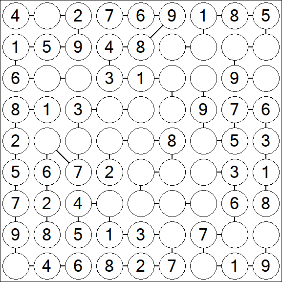 Chain Sudoku - Simple