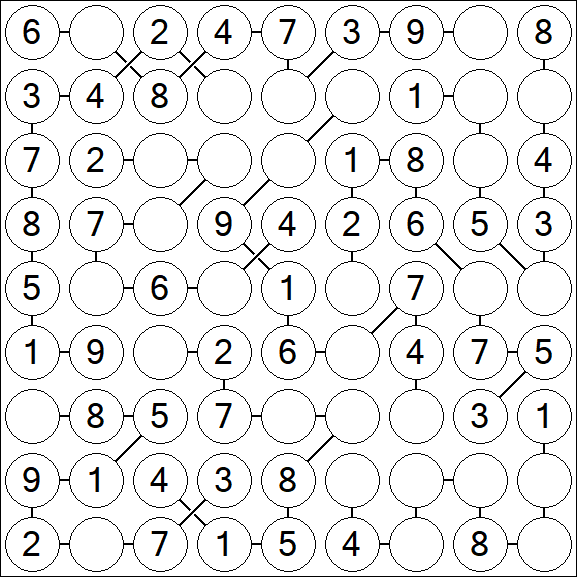 Chain Sudoku - Simple
