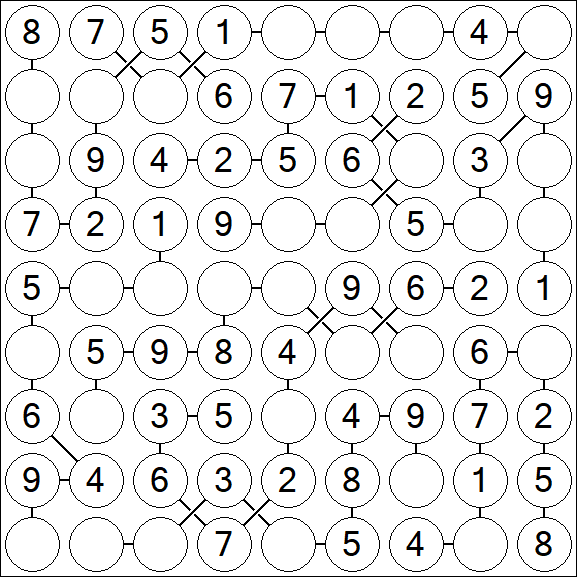 Chain Sudoku - Simple