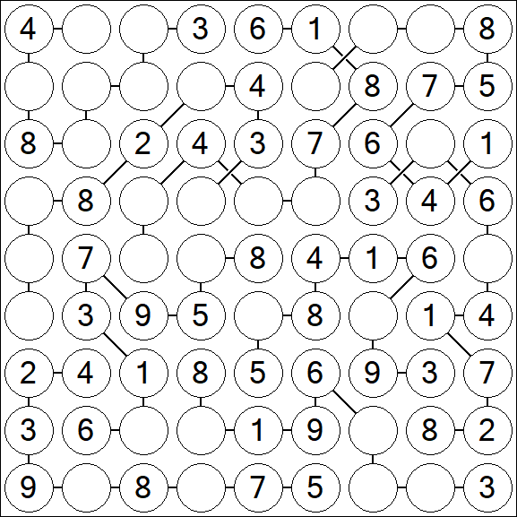 Chain Sudoku - Simple