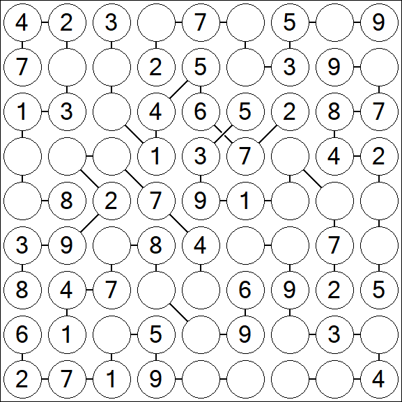 Chain Sudoku - Simple