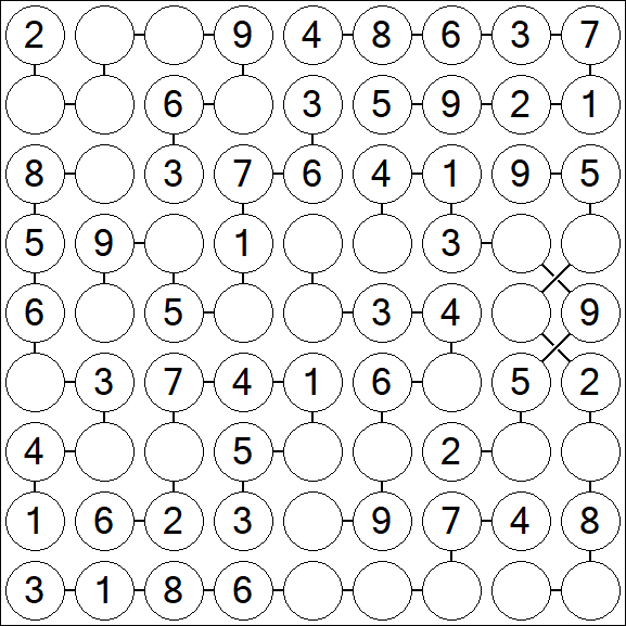 Chain Sudoku - Simple