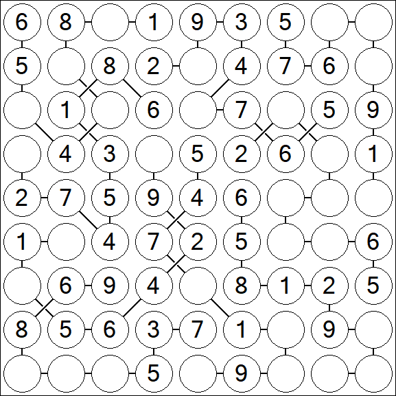 Chain Sudoku - Simple