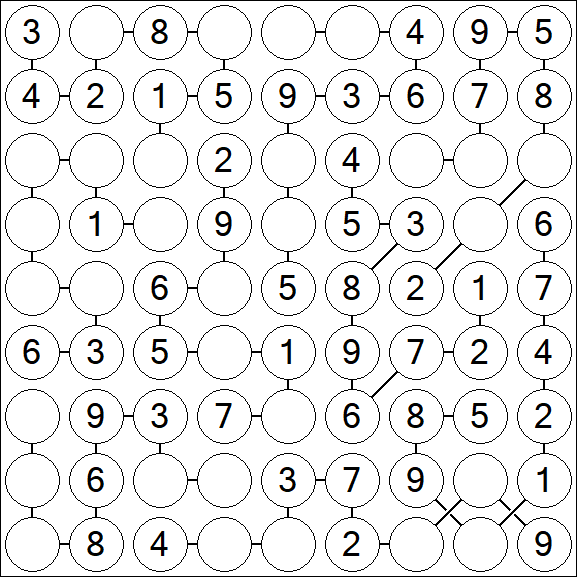 Chain Sudoku - Simple
