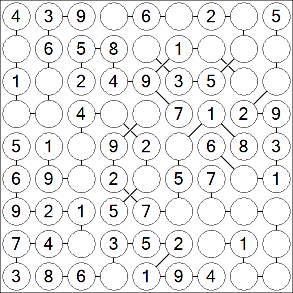 Chain Sudoku - Easy