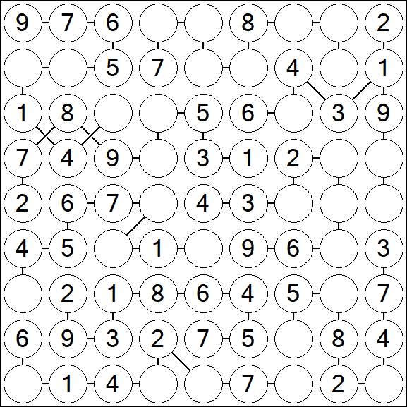 Chain Sudoku - Simple
