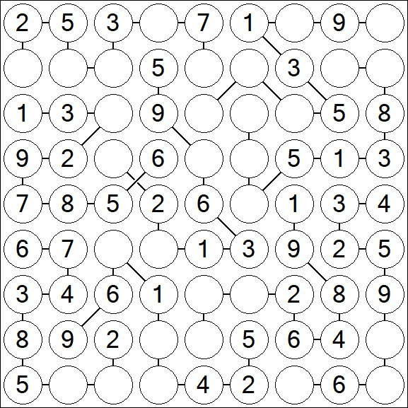 Chain Sudoku - Easy