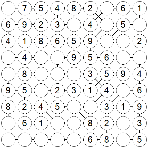 Chain Sudoku - Easy