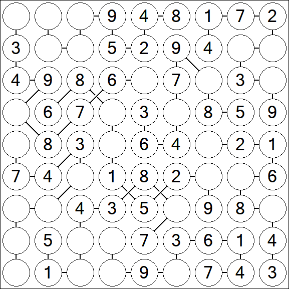 Chain Sudoku - Simple
