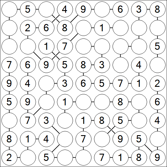 Chain Sudoku - Simple