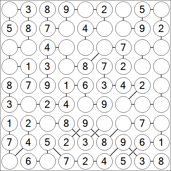 Chain Sudoku - Easy