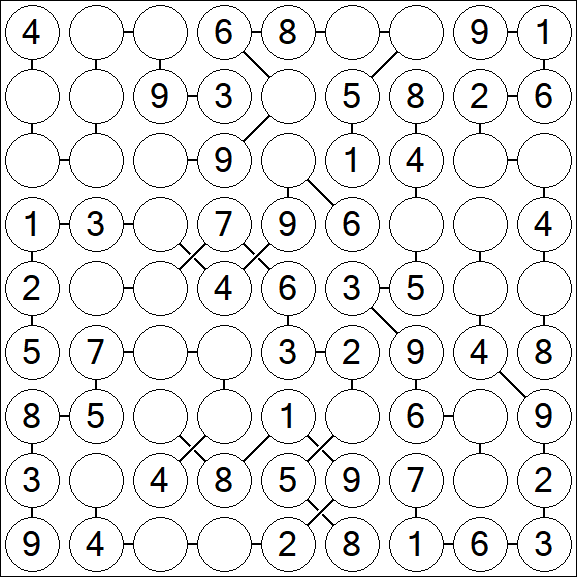 Chain Sudoku - Einfach