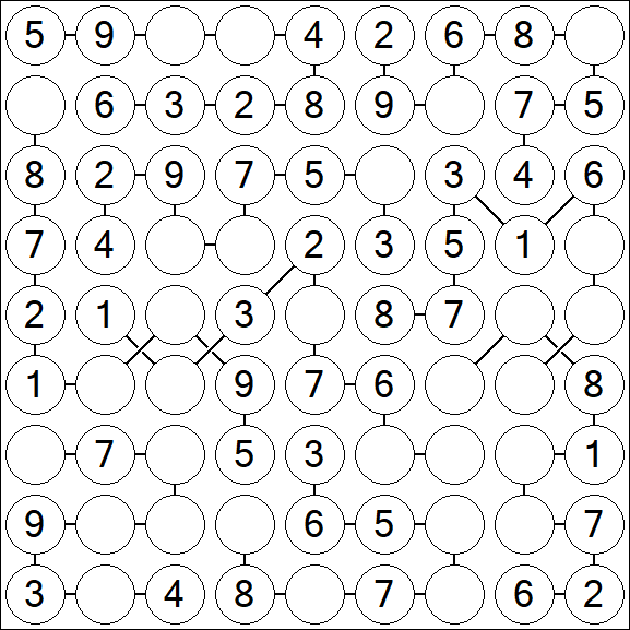 Chain Sudoku - Easy