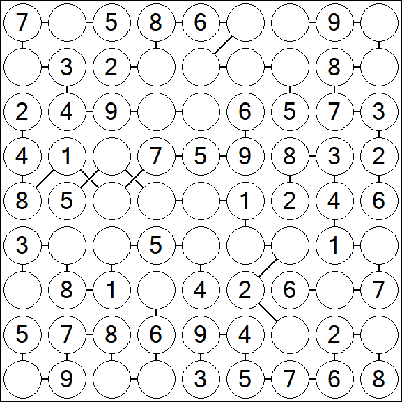 Chain Sudoku - Easy