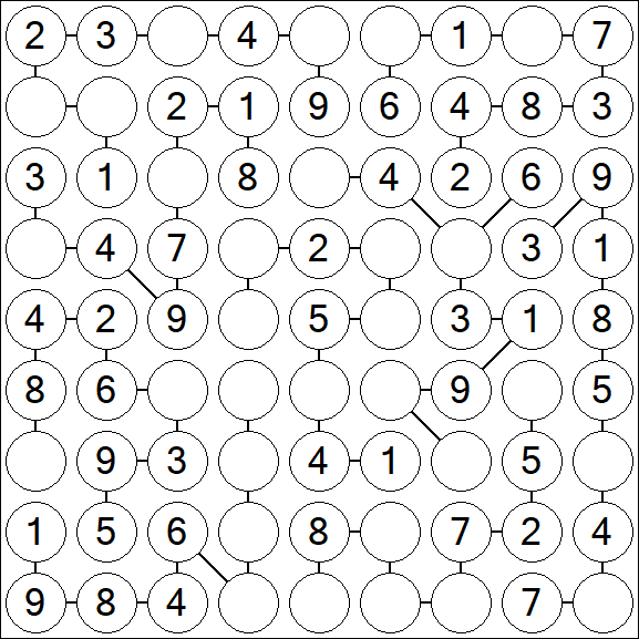 Chain Sudoku - Easy