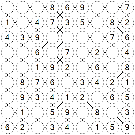 Chain Sudoku - Easy