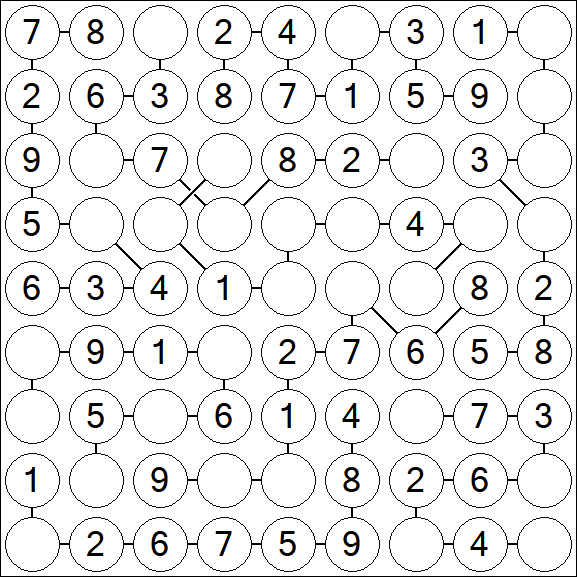 Chain Sudoku - Easy