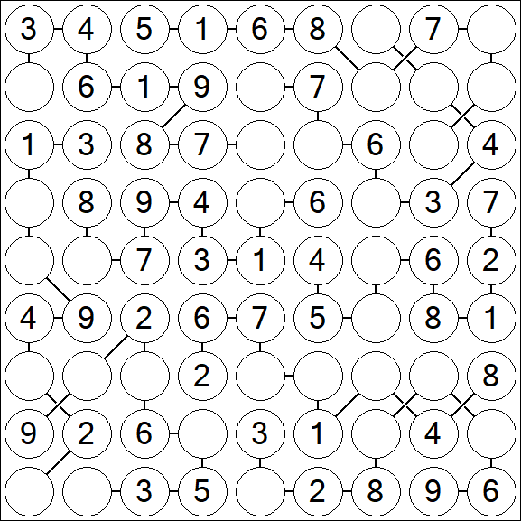 Chain Sudoku - Easy
