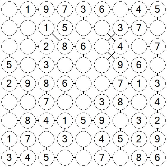 Chain Sudoku - Easy