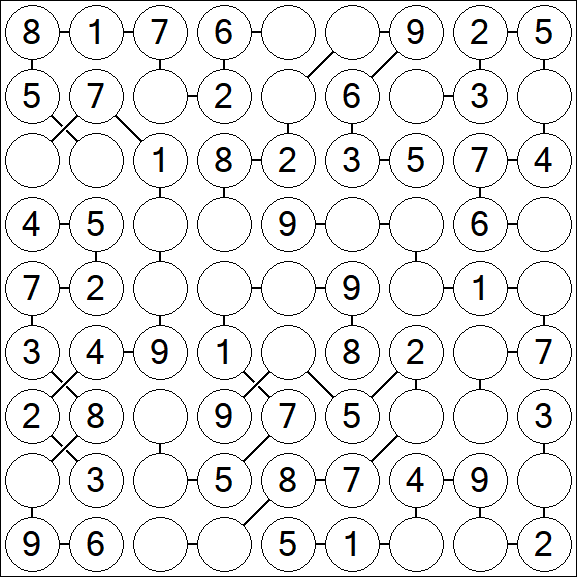 Chain Sudoku - Easy