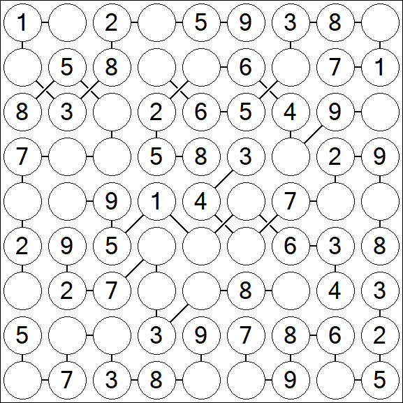 Chain Sudoku - Easy