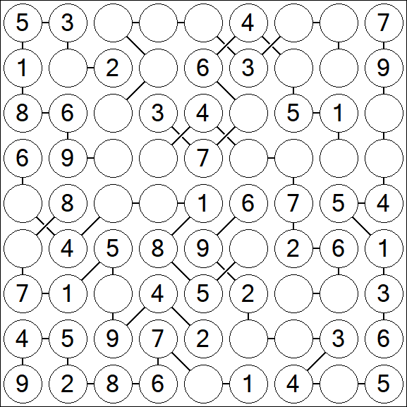 Chain Sudoku - Easy