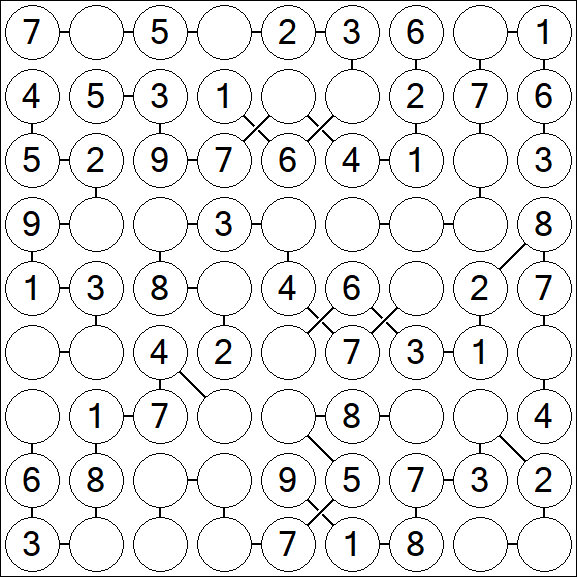 Chain Sudoku - Easy