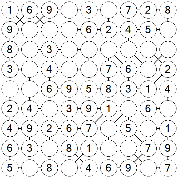 Chain Sudoku - Easy