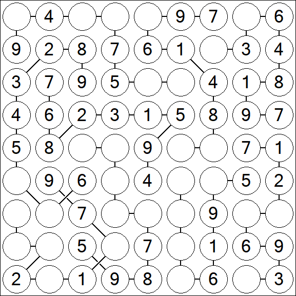 Chain Sudoku - Easy