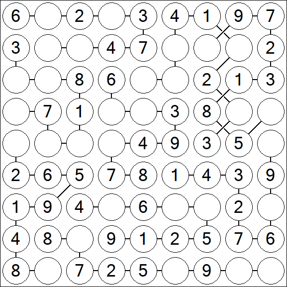 Chain Sudoku - Easy