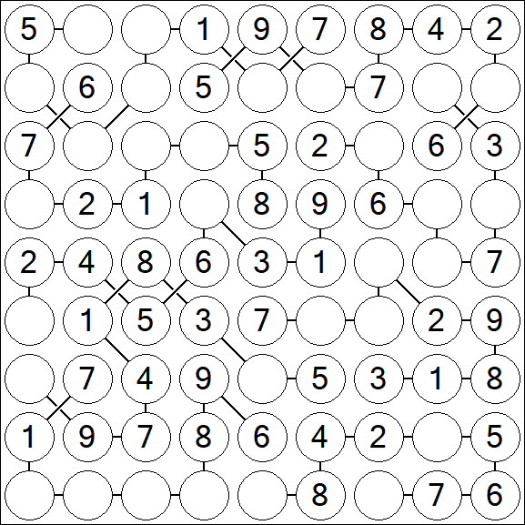 Chain Sudoku - Easy