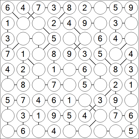 Chain Sudoku - Easy