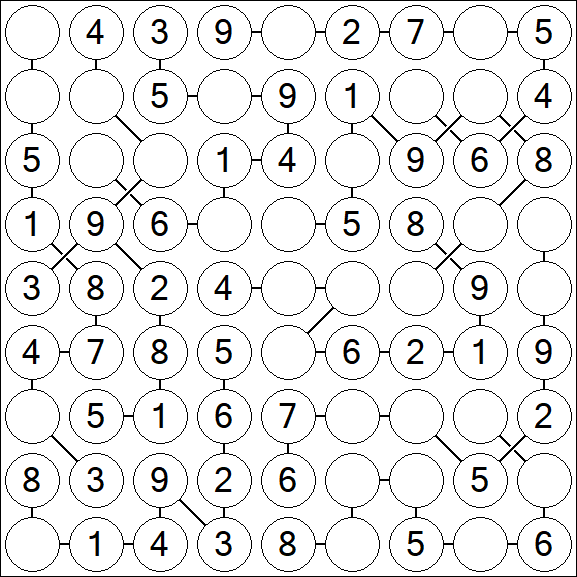 Chain Sudoku - Easy