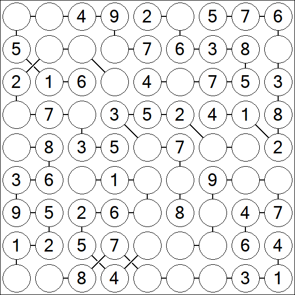 Chain Sudoku - Easy