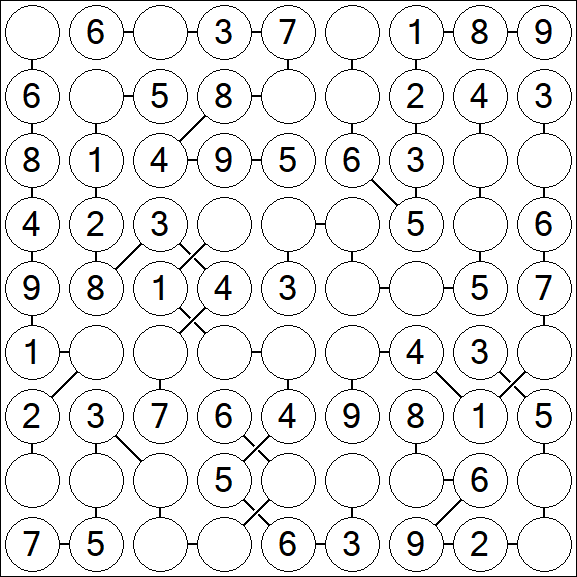 Chain Sudoku - Easy