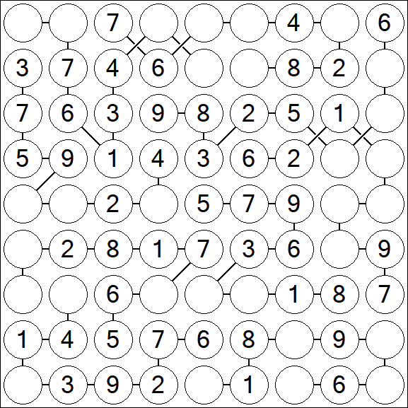 Chain Sudoku - Easy