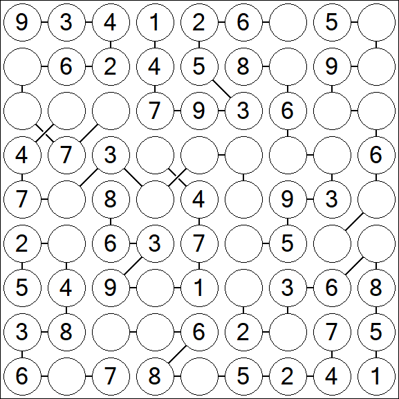 Chain Sudoku - Easy