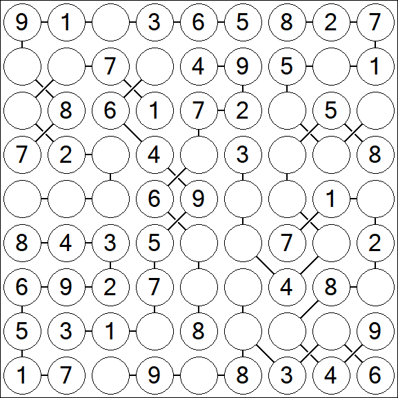 Chain Sudoku - Easy