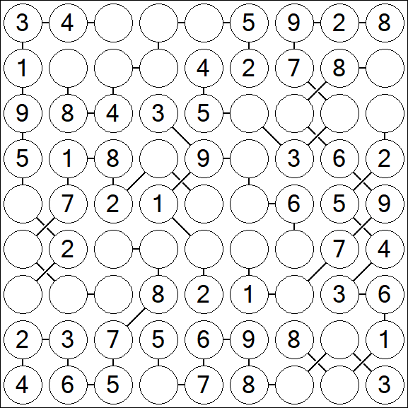 Chain Sudoku - Easy