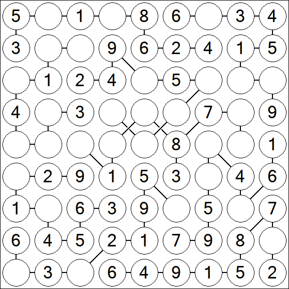 Chain Sudoku - Easy