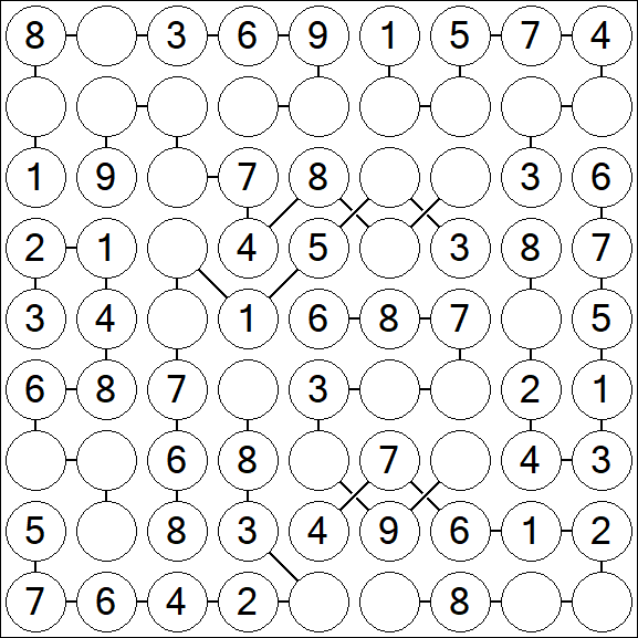Chain Sudoku - Easy