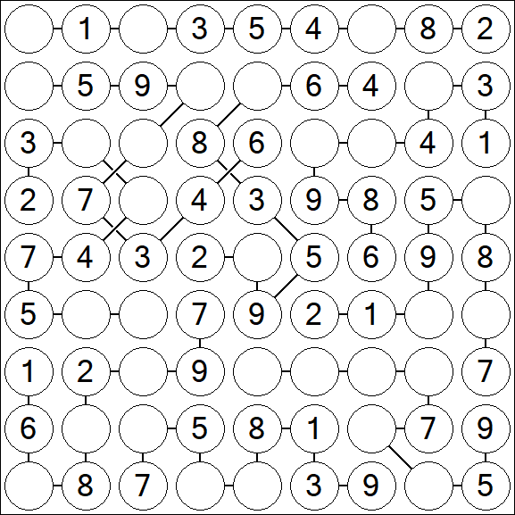 Chain Sudoku - Easy