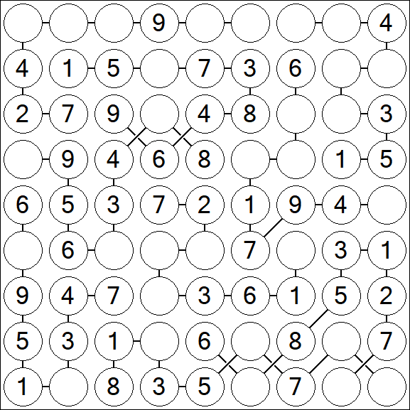 Chain Sudoku - Easy