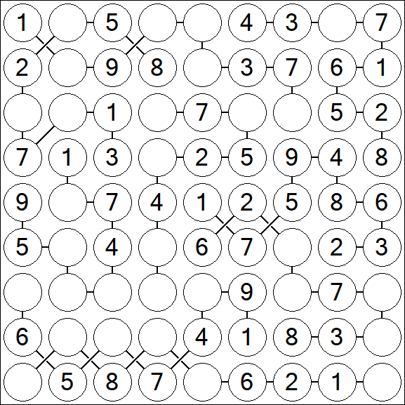 Chain Sudoku - Easy