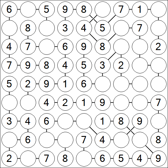 Chain Sudoku - Easy