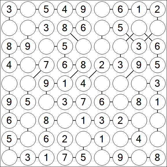 Chain Sudoku - Easy