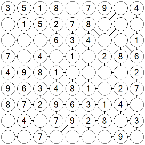 Chain Sudoku - Easy