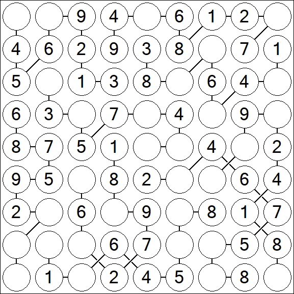 Chain Sudoku - Easy
