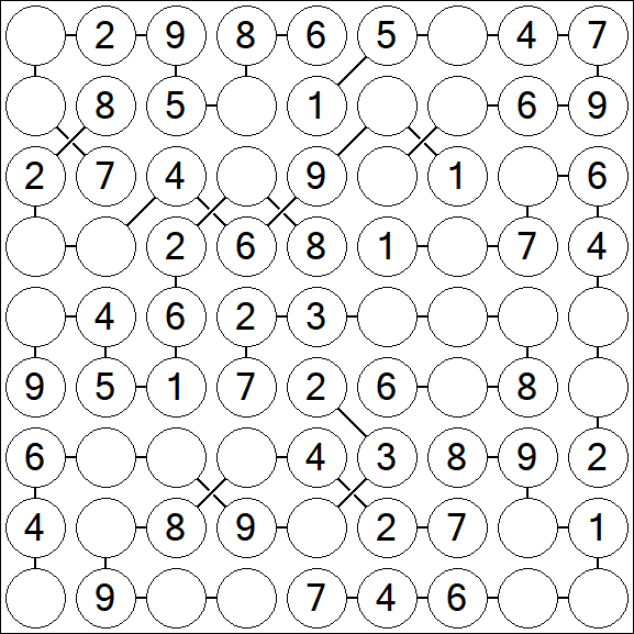 Chain Sudoku - Easy